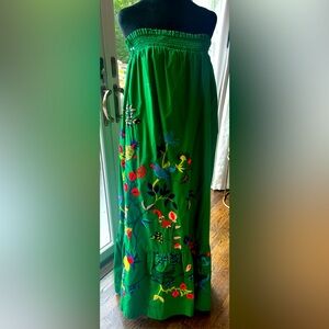 Beautiful Anthropology strapless dress brings all the compliments.